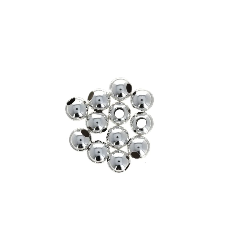 5mm Sterling Silver Large Hole Beads