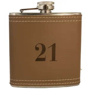 6oz 21 Leather Flask