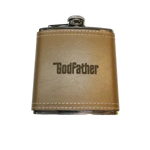 6oz Godfather Leather flask