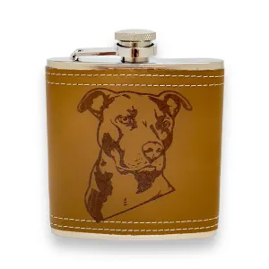 6oz Pitbull Leather Flask