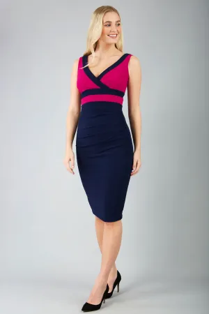 Banbury Colour Block Sleeveless Pencil Dress