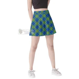 Barclay Hunting Ancient Tartan Women's Plated Mini Skirt