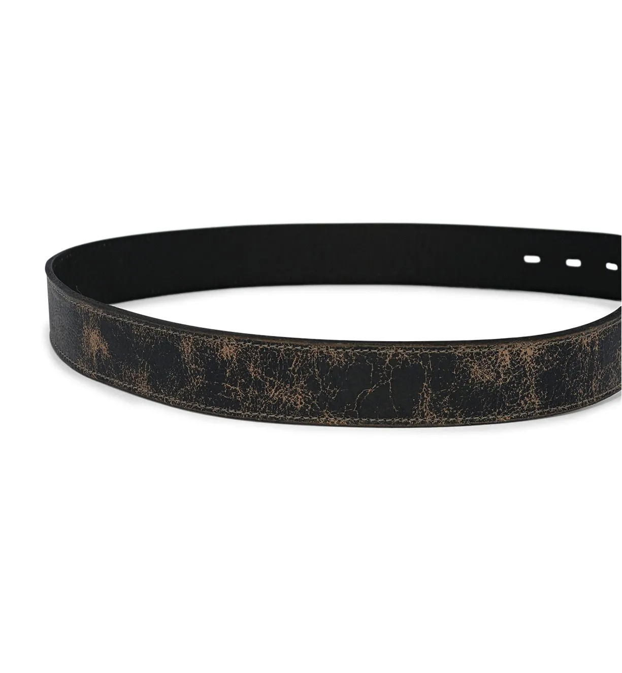 Bedstu Meander Leather Belt, Black Lux