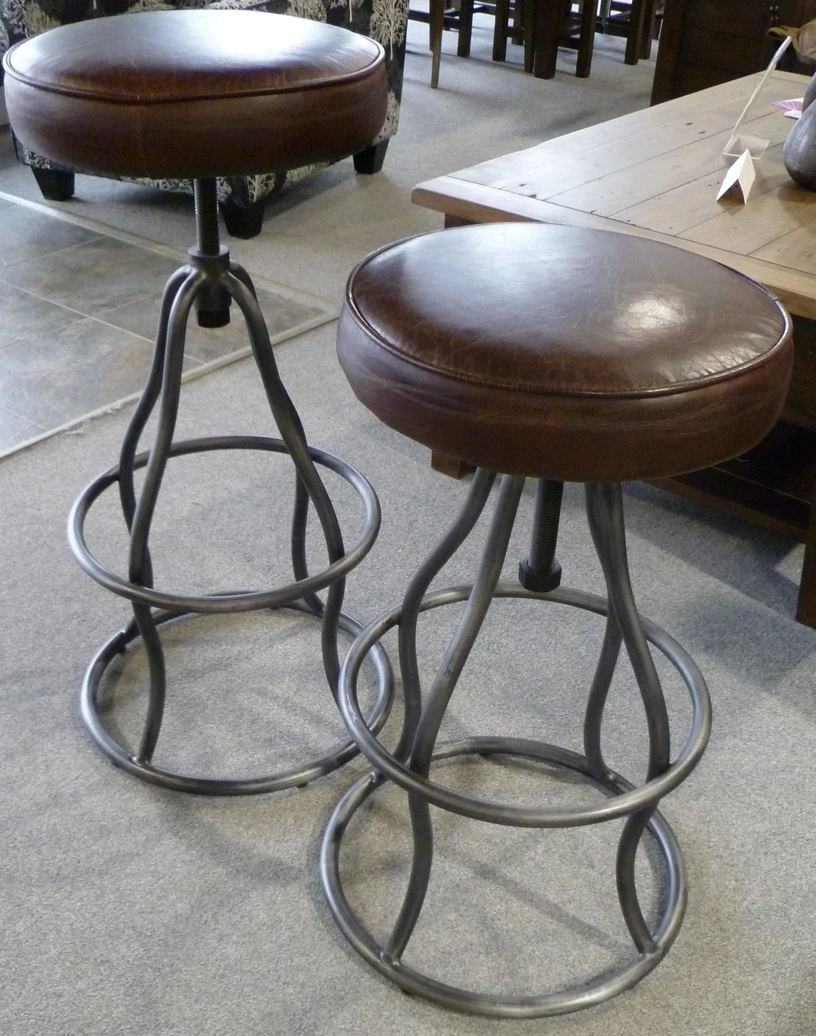 Bowie Bar Stool - Vintage Brown Leather