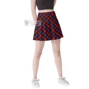 Brown (Broun) Tartan Women's Plated Mini Skirt