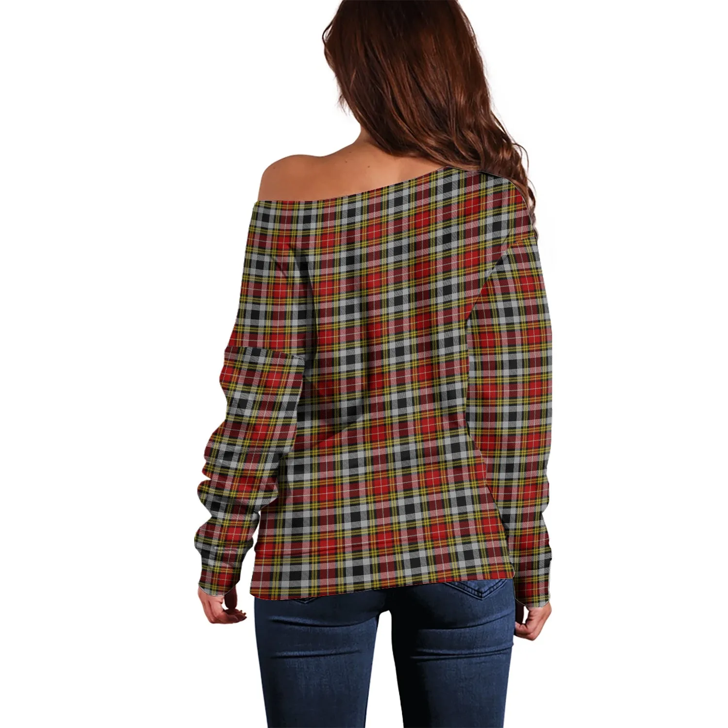 Buchanan Old Dress Tartan Off Shoulder Women Sweater