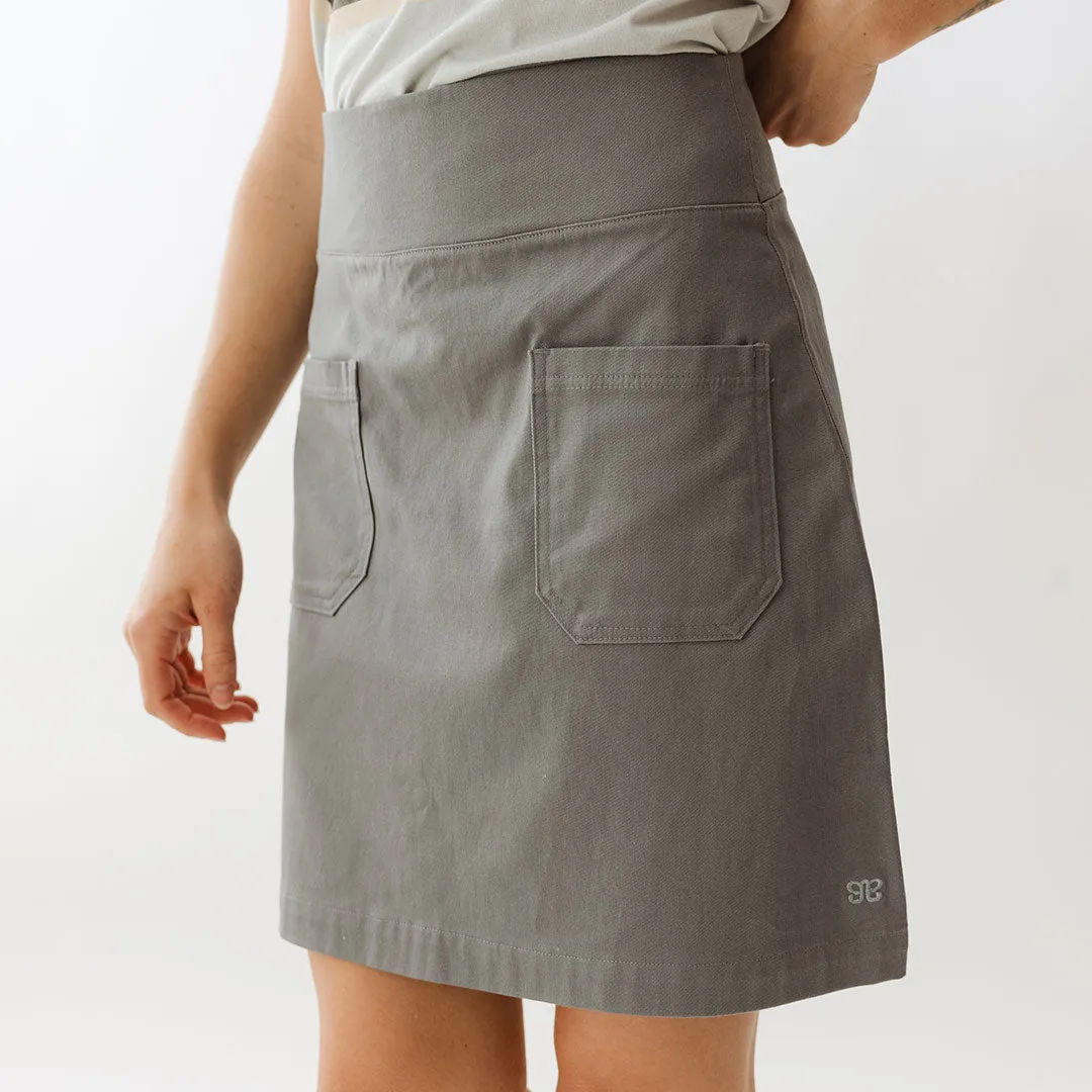 Canvas Skirt, Grey Canvas