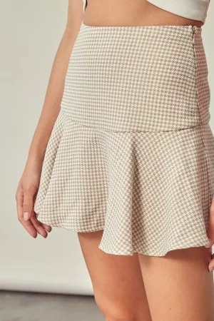 CHECKERED A LINE SKORT