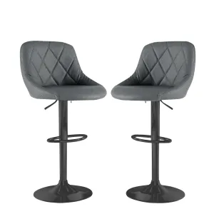 Dark Grey Fabric Bar Stool