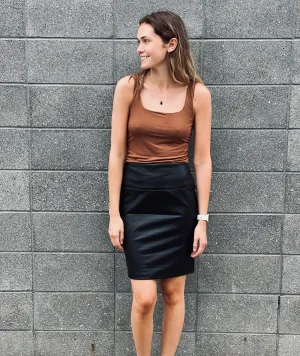 DELILAH VEGAN LEATHER SKIRT