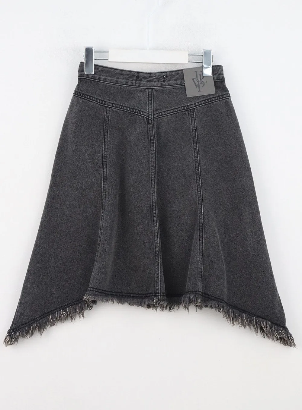 Destroyed Washed Denim Midi Skirt IN308