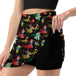 Disney Toy Story Roundup Friends Athletic A-Line Skirt With Pocket Solid Shorts