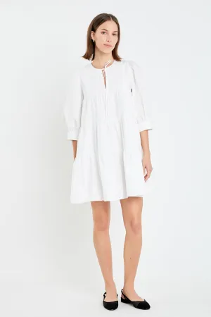 English Factory - Blouson Sleeve Poplin Mini Dress