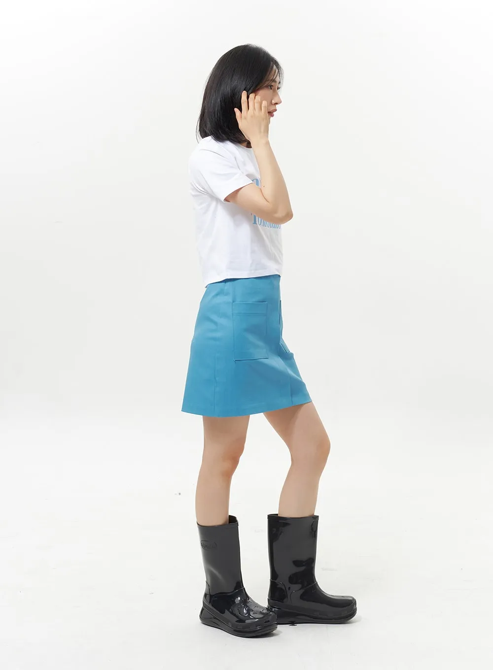 Front Pocket Mini Skirt OY326