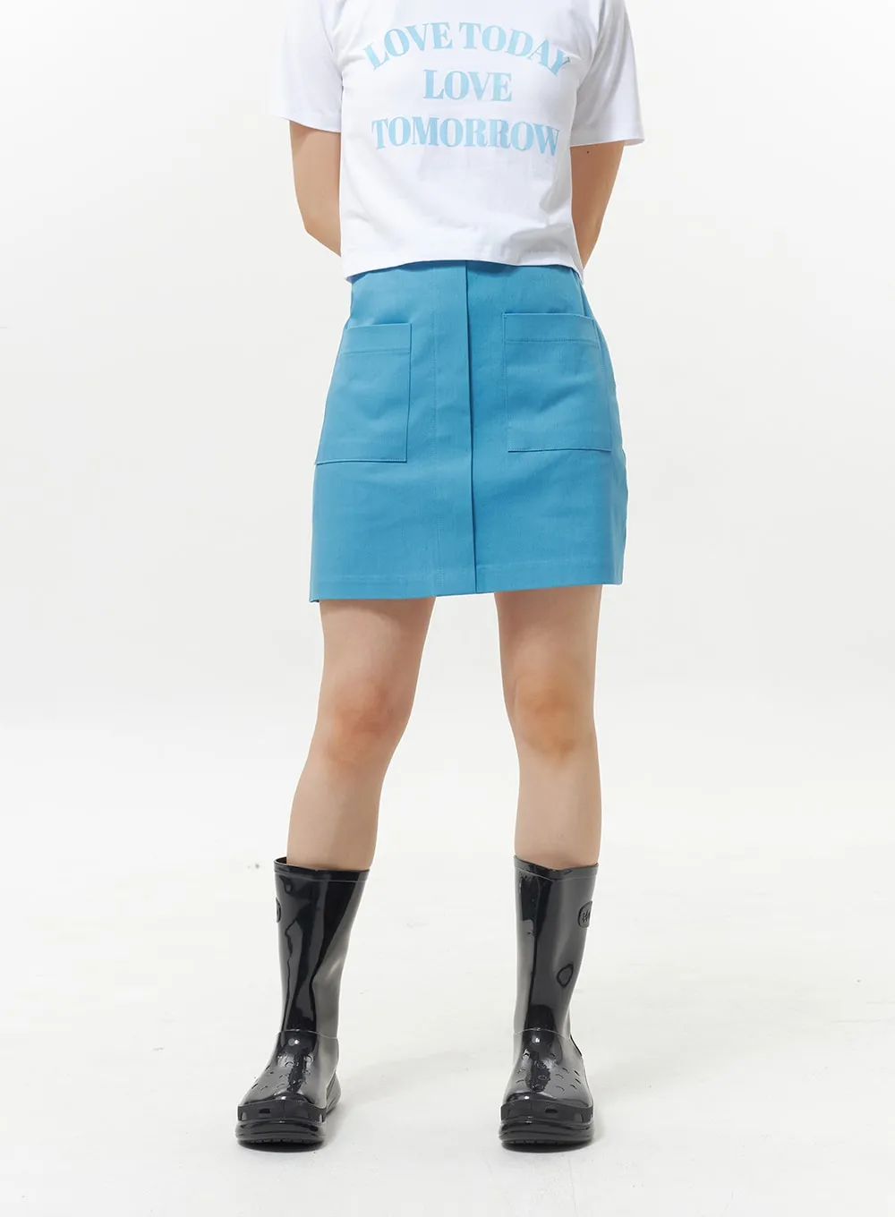 Front Pocket Mini Skirt OY326