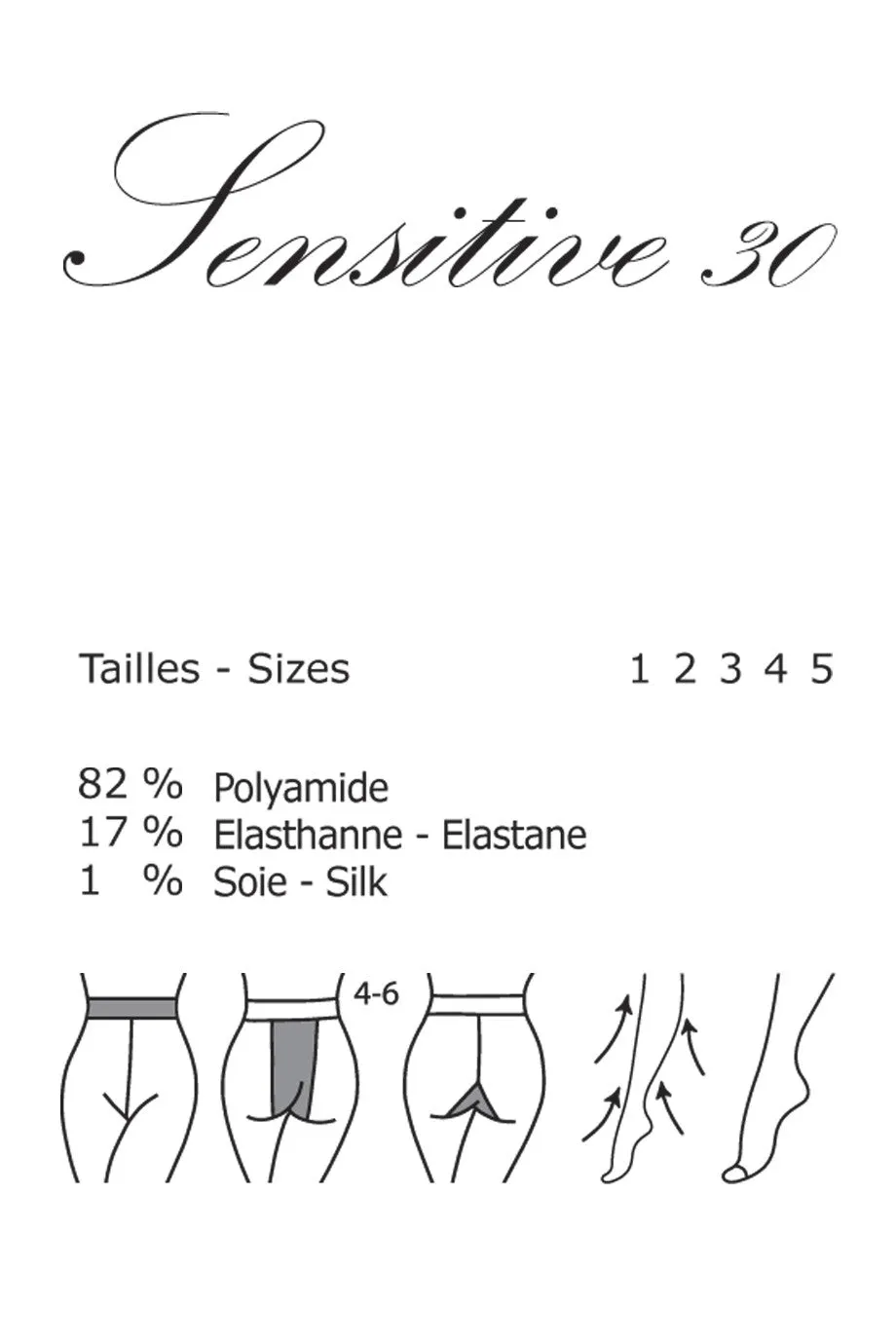 GERBE SENSITIVE 30 Black Tights