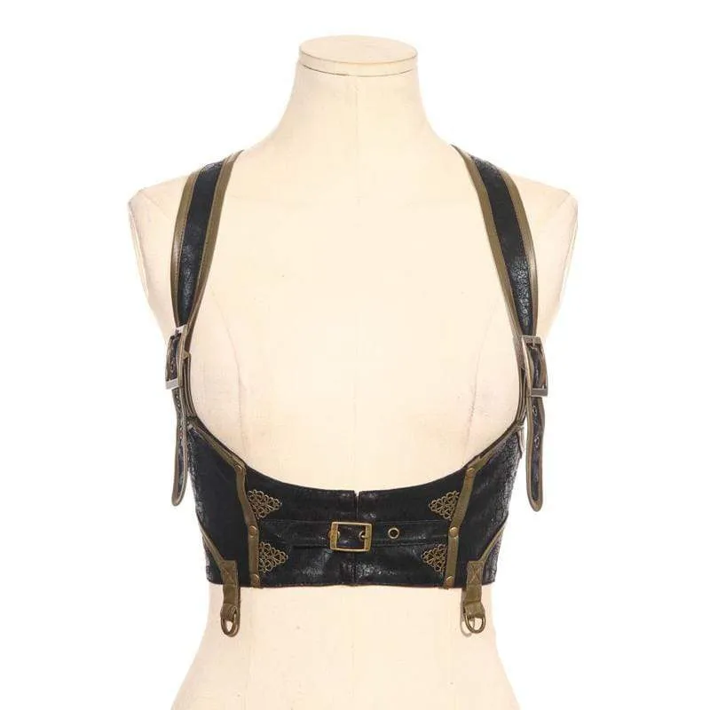 Gothic Lace and Buckle Bustier