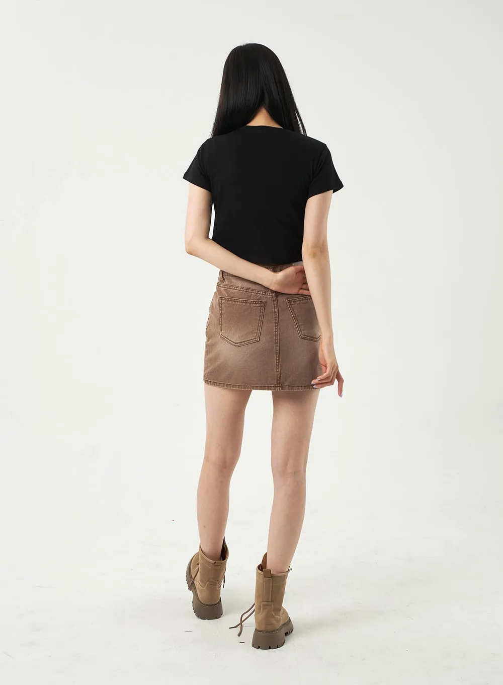 High Waist Mini Skirt OY303