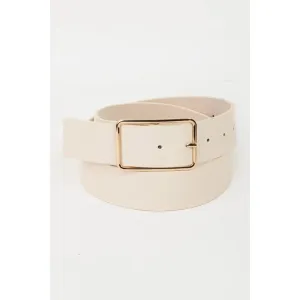 Ivory Square Buckle Belt