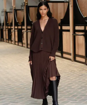 Jenni Kayne - Pleated Skirt in Chocolate