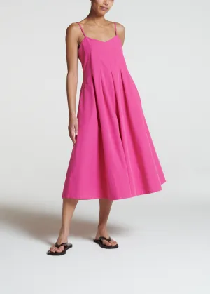 Kate Dress Cerise Cotton Poplin