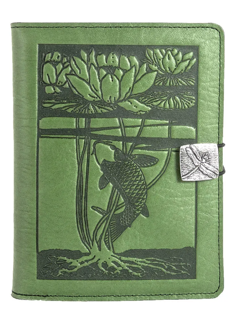 Leather Cover for Kindle e-Readers, Water Lily Koi