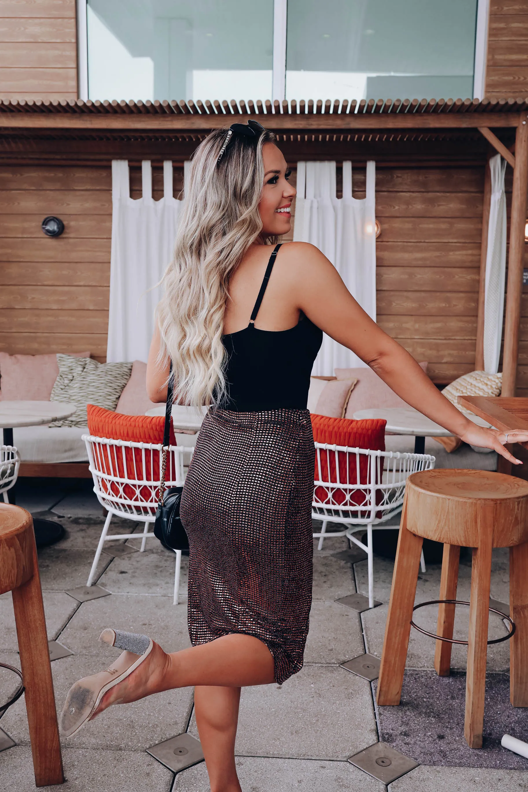 Making A Statement Sequin Midi Skirt