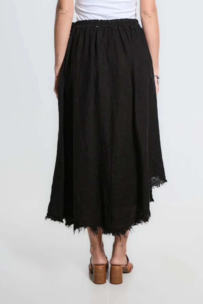 Maureen Diagonal High Low Linen Skirt (SS104)