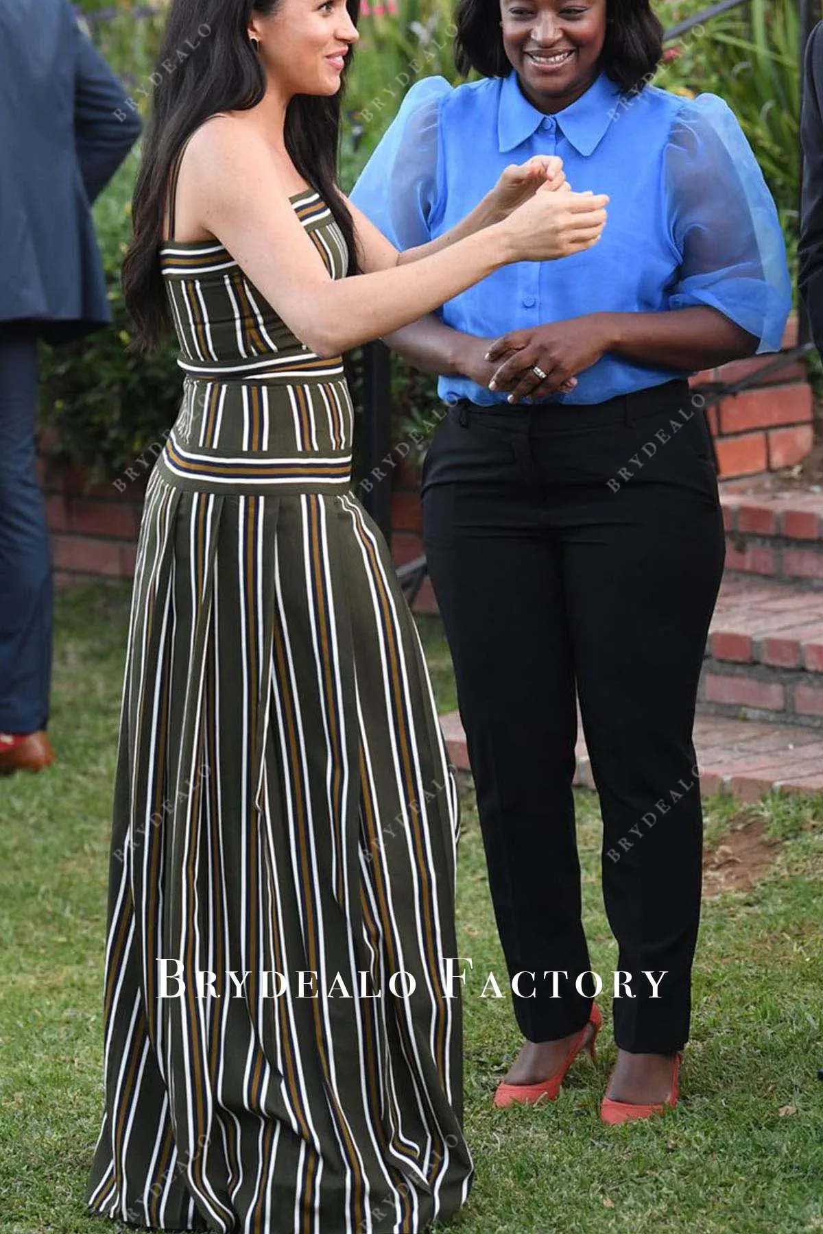 Meghan Markle 2018 British High Commission Dinner Striped Dress