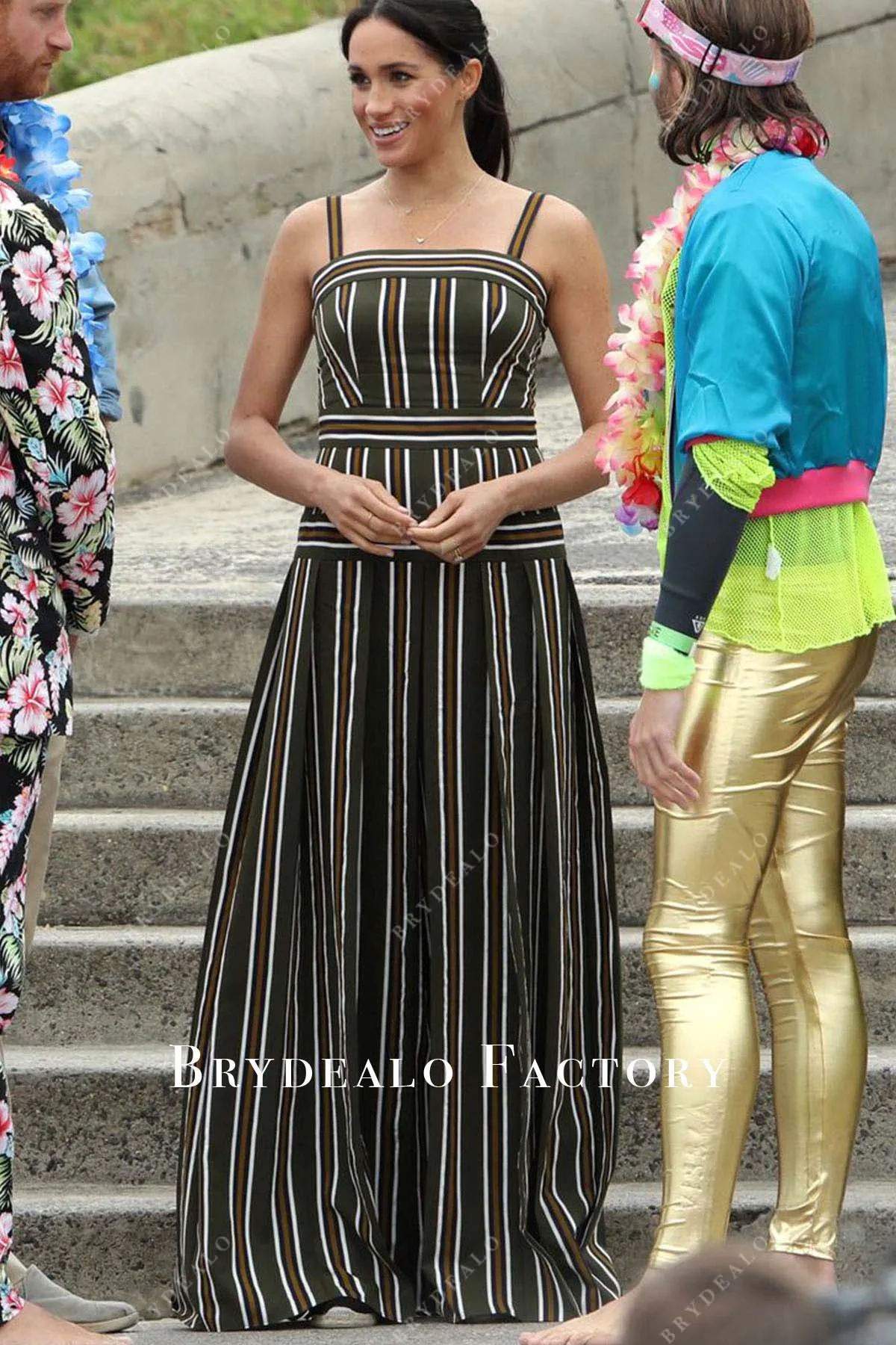 Meghan Markle 2018 British High Commission Dinner Striped Dress