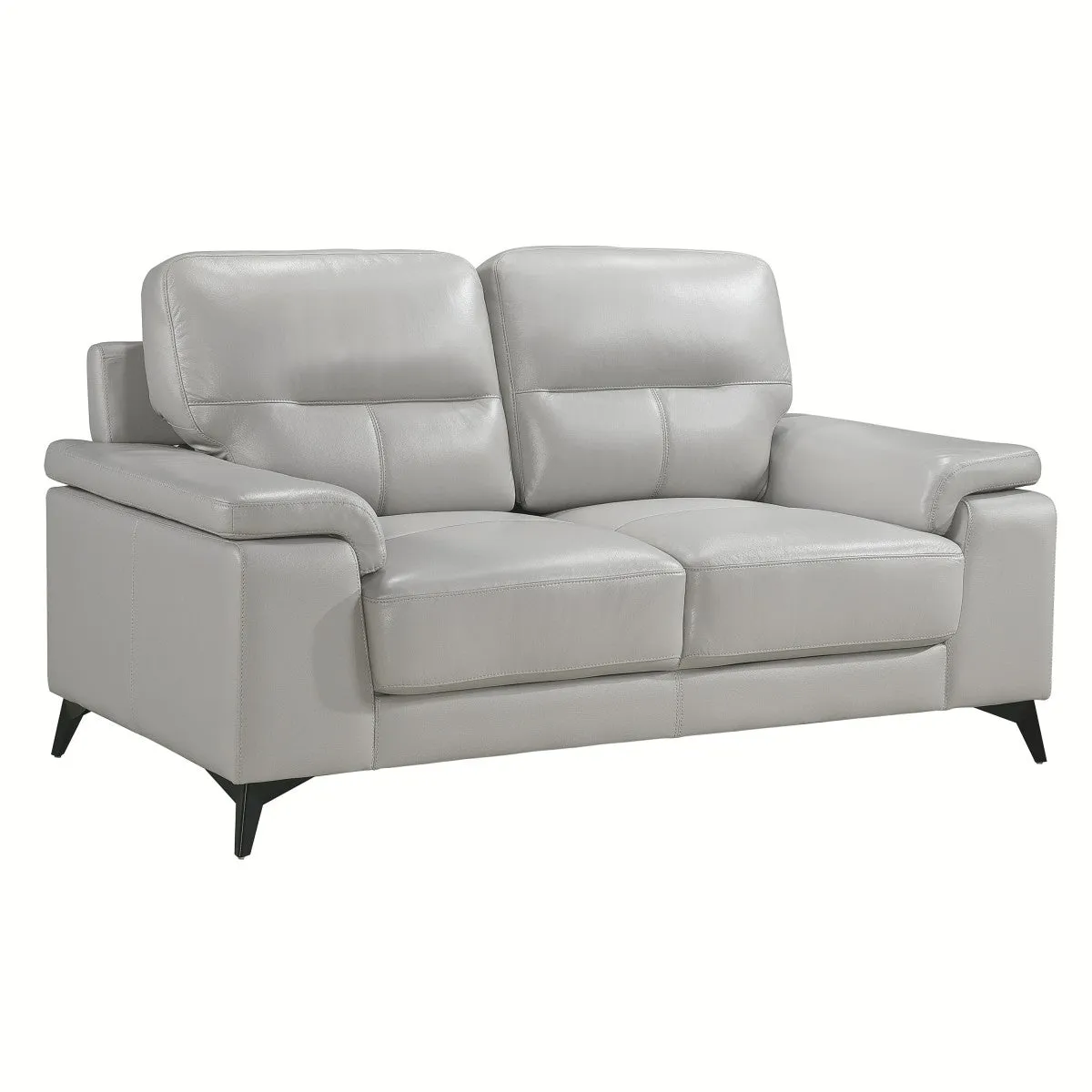 Modern Leather Love Seat with Plush Seating