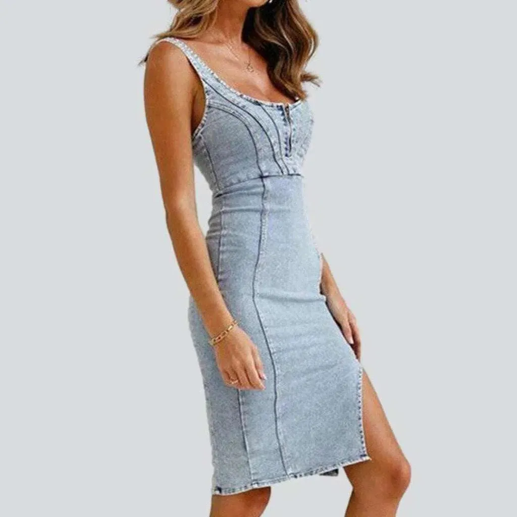 Monochrome 90s denim dress