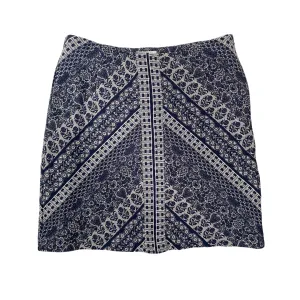 Monsoon Retro Print Mini Skirt Navy SIZE 14