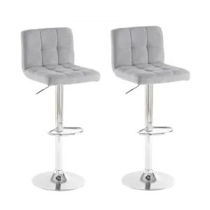 Neo Grey Fabric Bar Stools