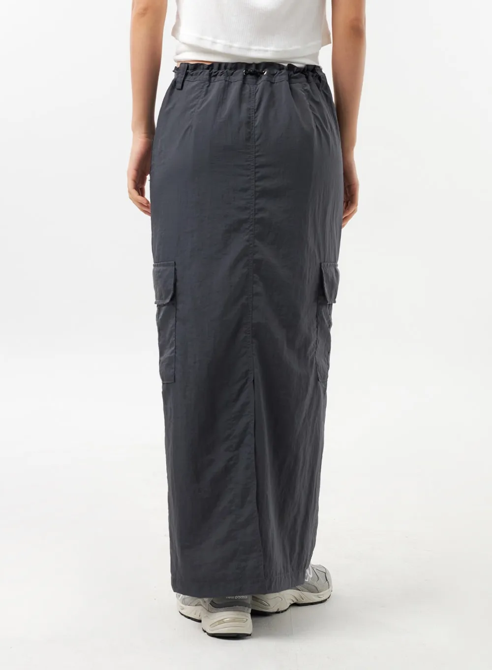 Nylon Cargo Maxi Skirt CU308