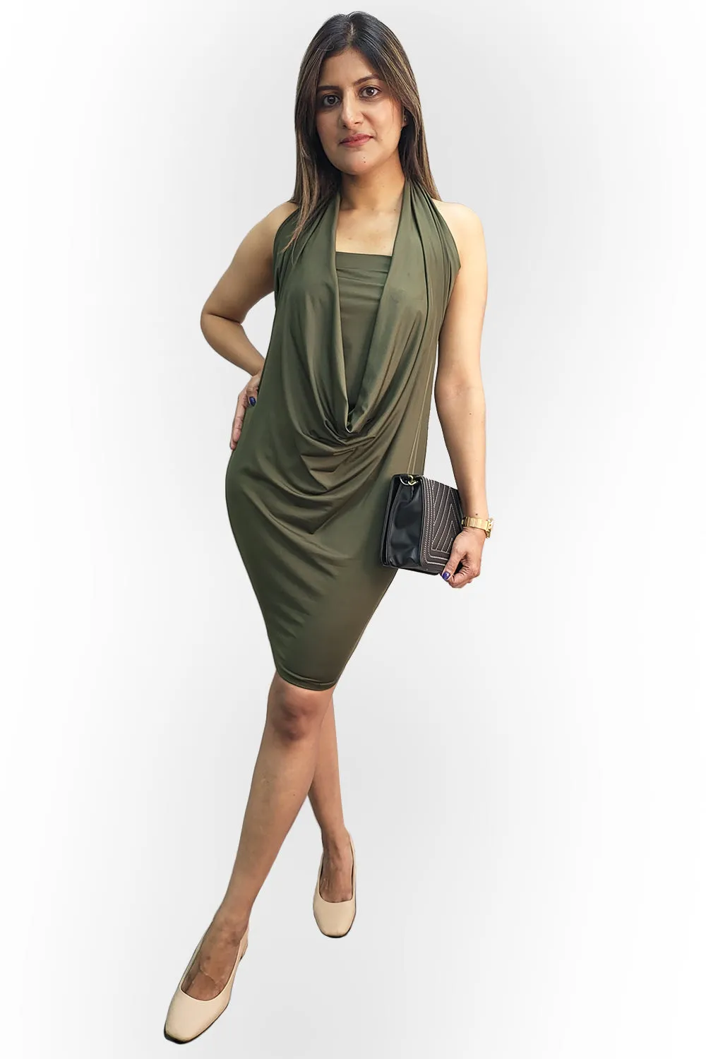 Olive Green Transformable Tube Dress