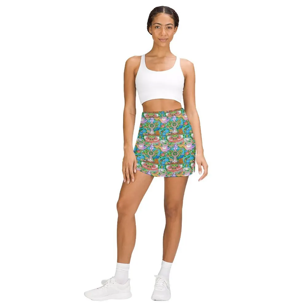 Park Map Athletic A-Line Skirt With Pocket