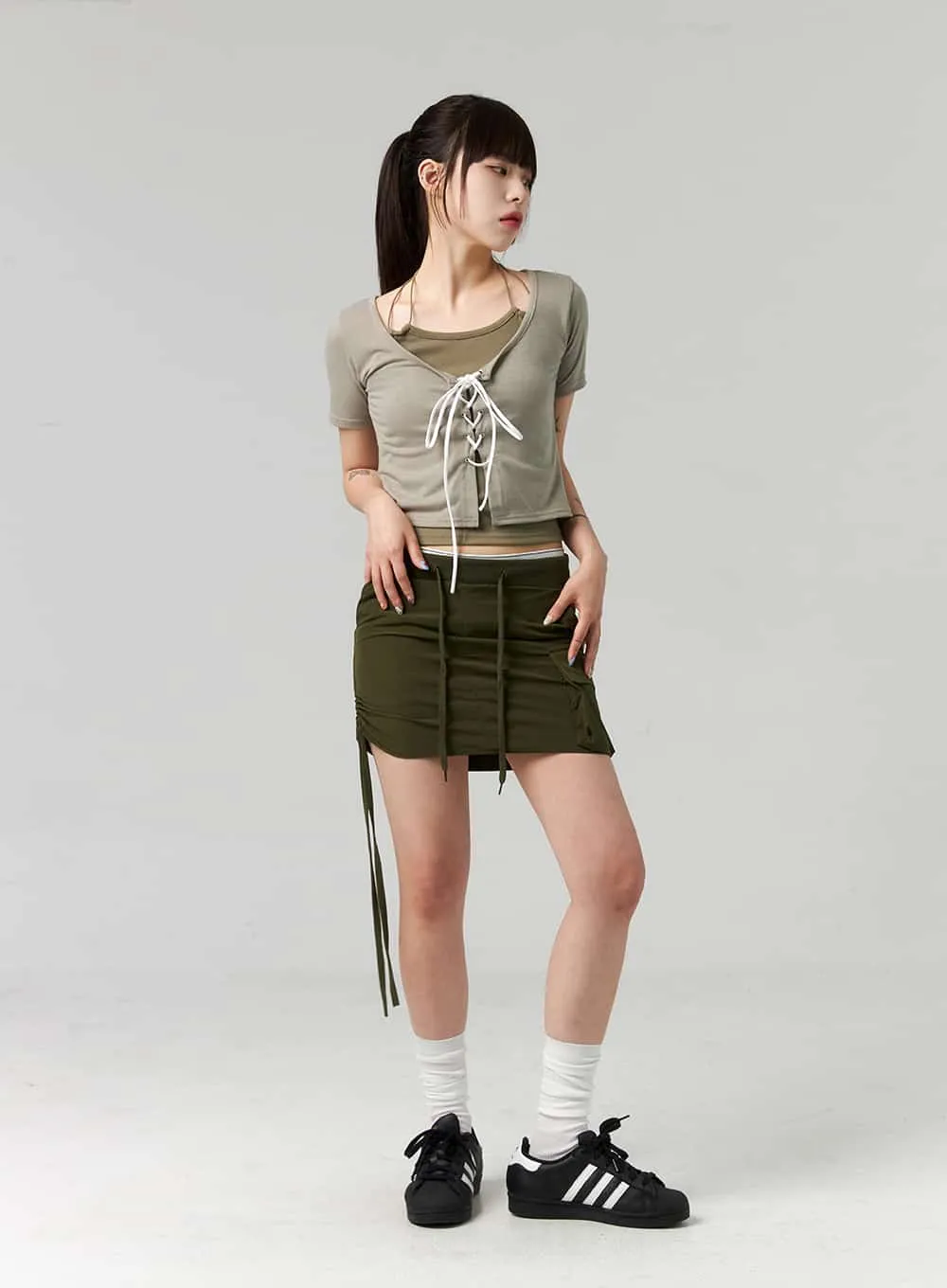 Pocket Mini Sweat Skirt CL324