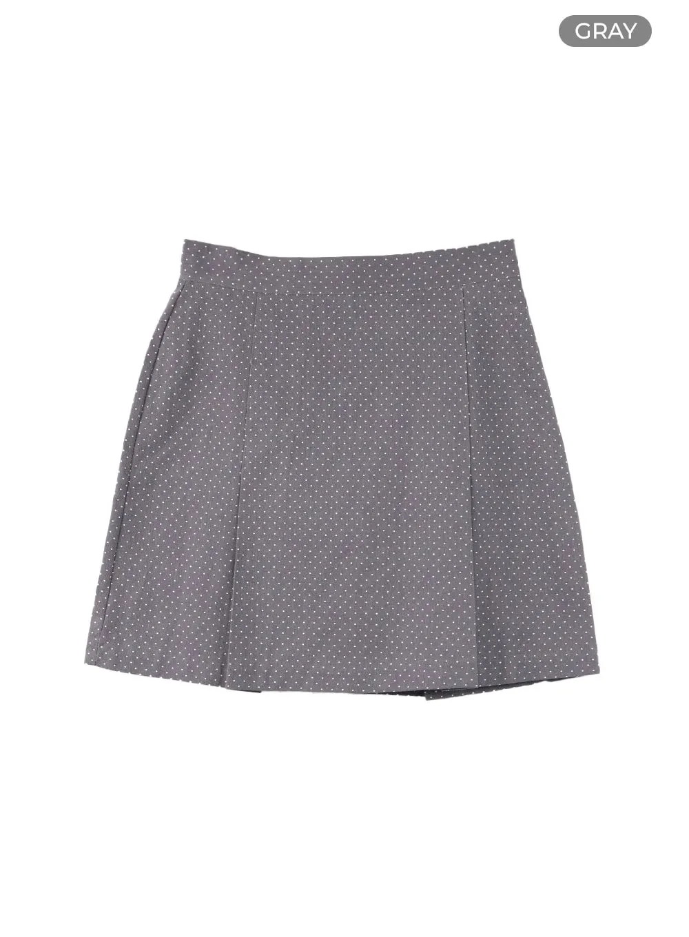 Polka Dot Pintuck Mini Skirt OF422