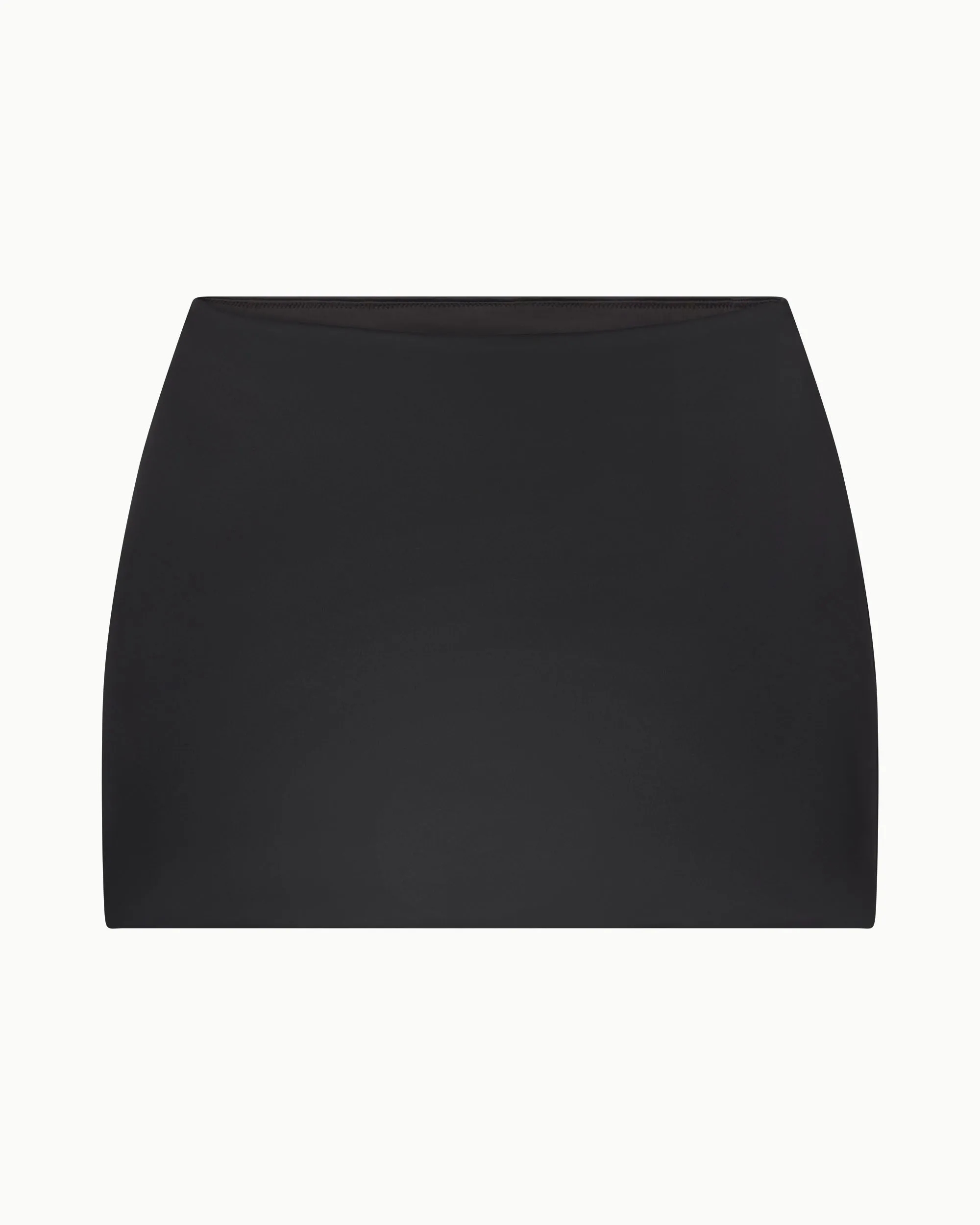 Satin Ultra Mini Swim Skirt | Black