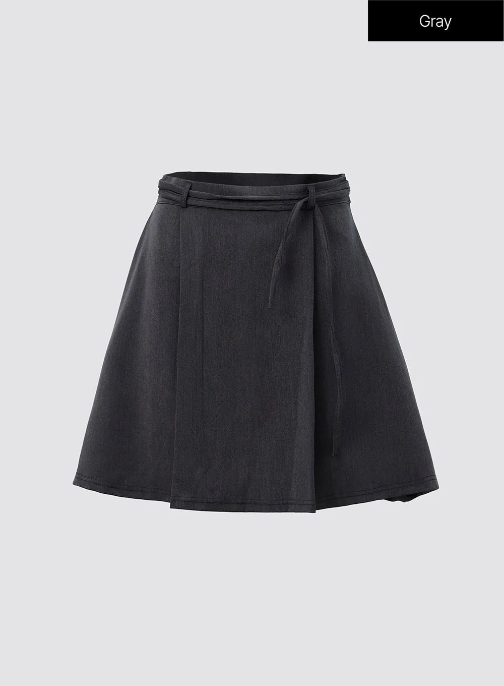 Strap Flare Mini Skirt IO319