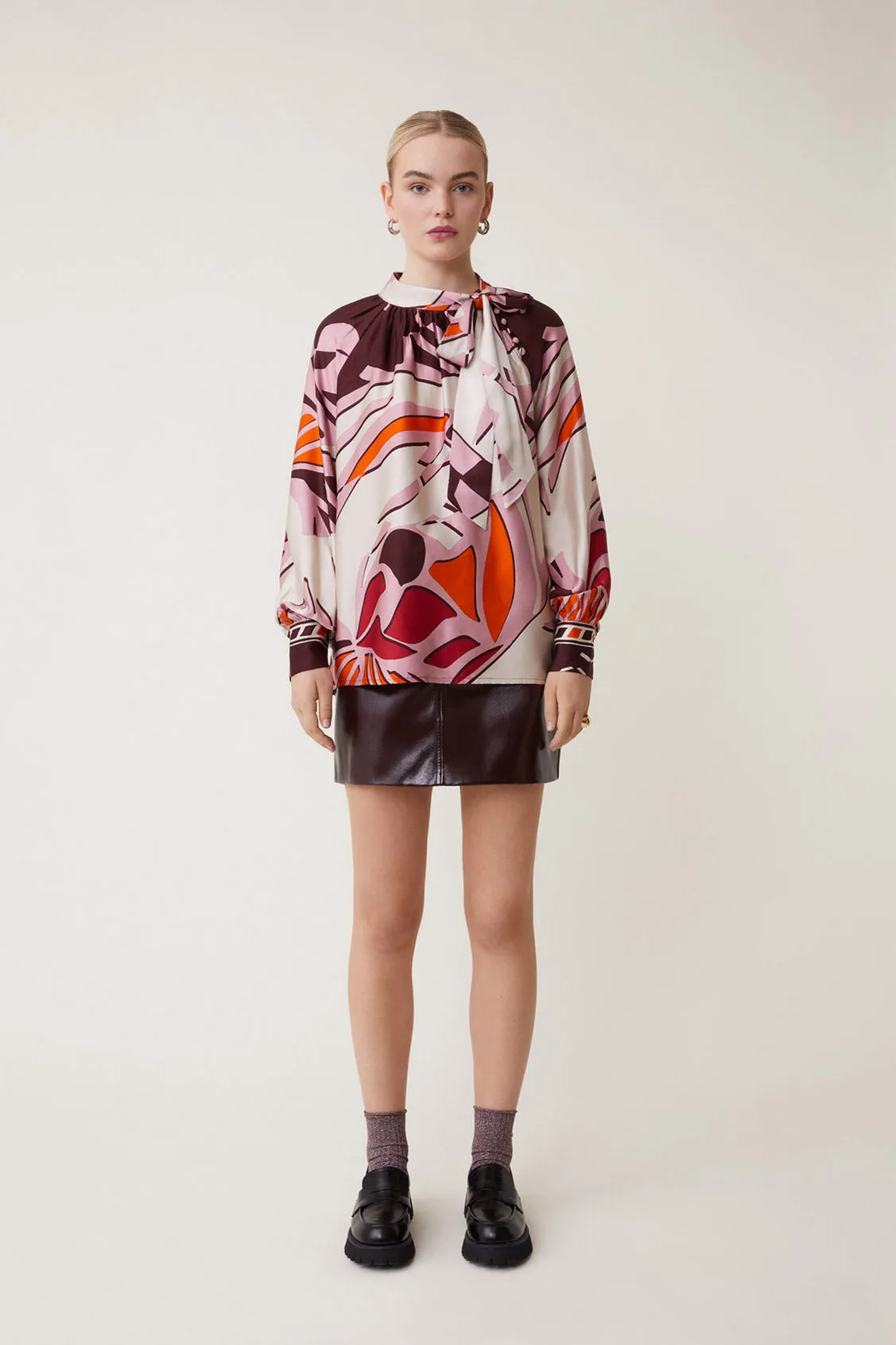 Suncoo Lila Blouse in Mixed Print