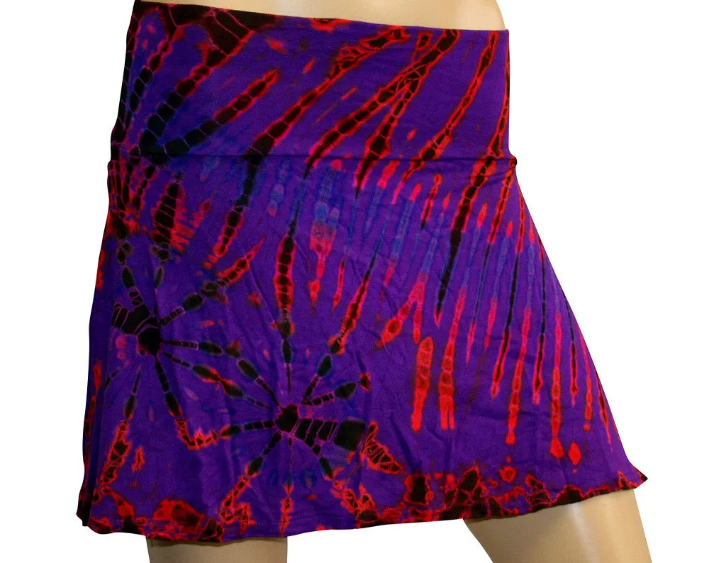 Tie Dye Short Mini Skirt