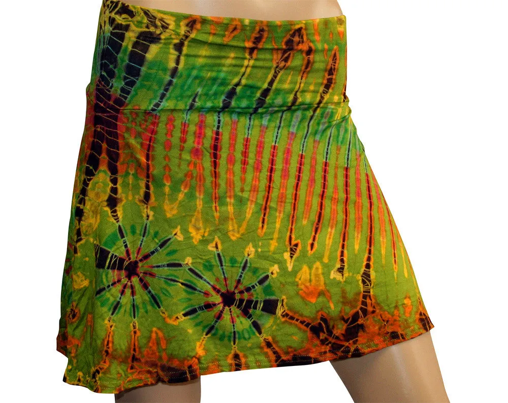 Tie Dye Short Mini Skirt