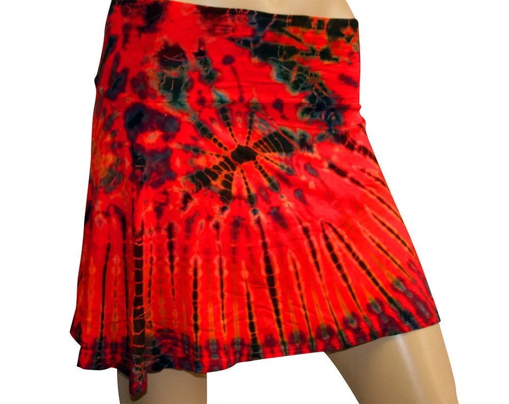 Tie Dye Short Mini Skirt