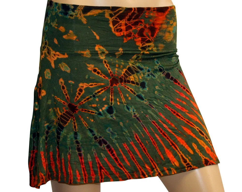 Tie Dye Short Mini Skirt