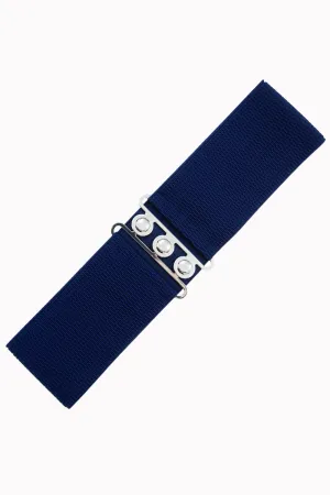 Vintage Stretch Belt in Navy by Banned