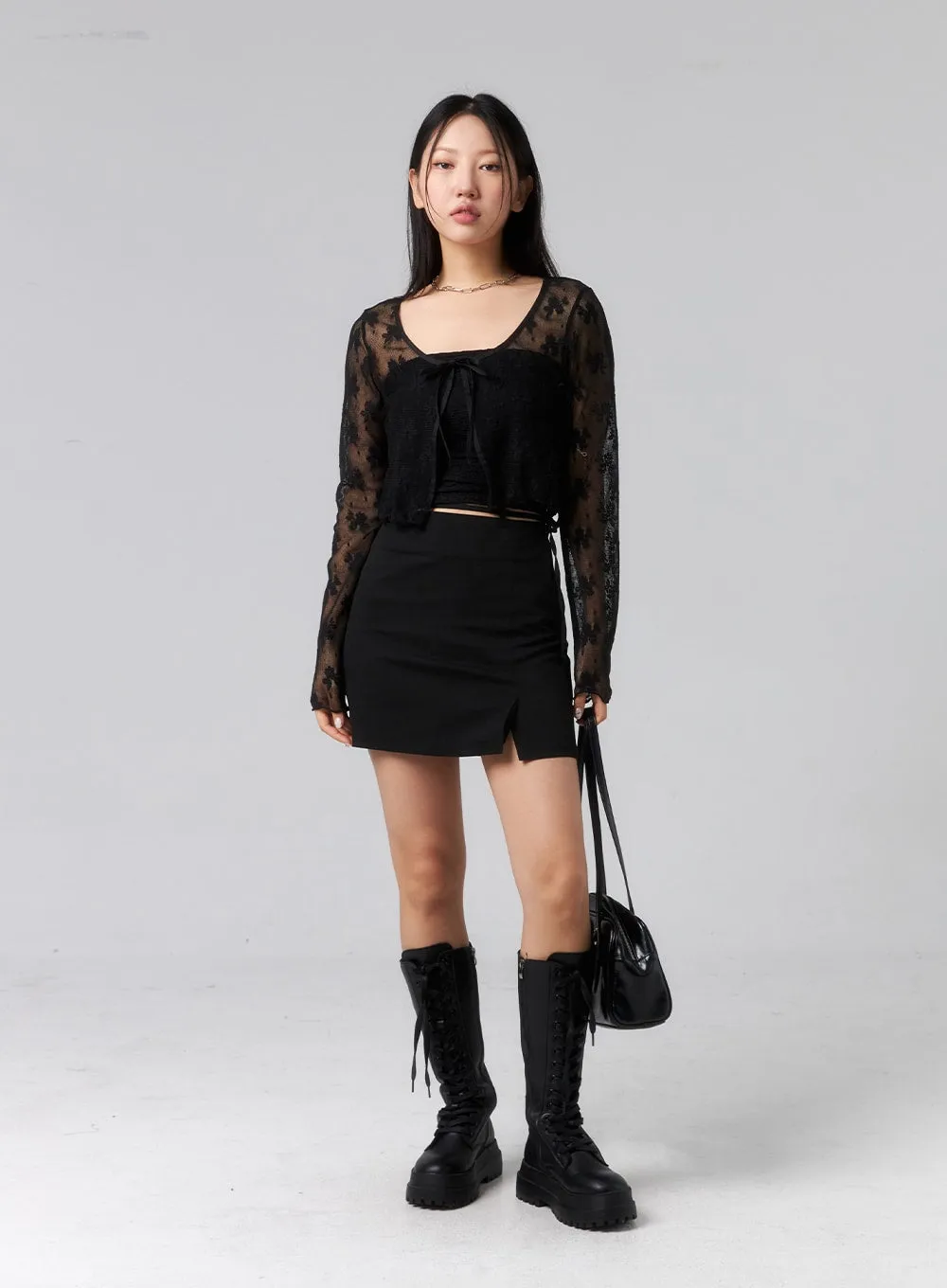 Waist Strap Mini Skirt CL319