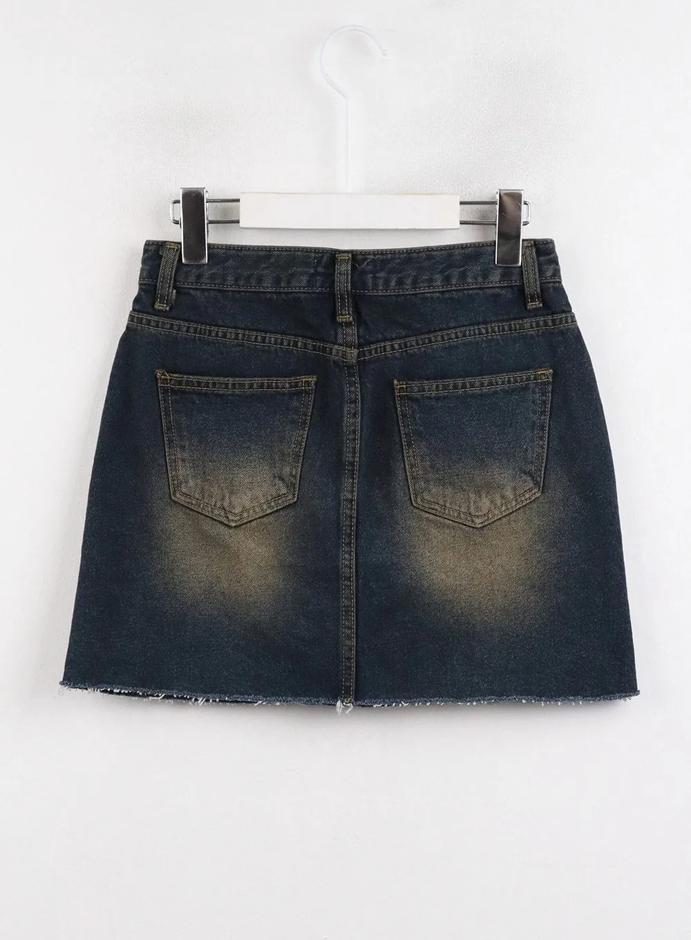 Washed Denim Mini Skirt CJ416