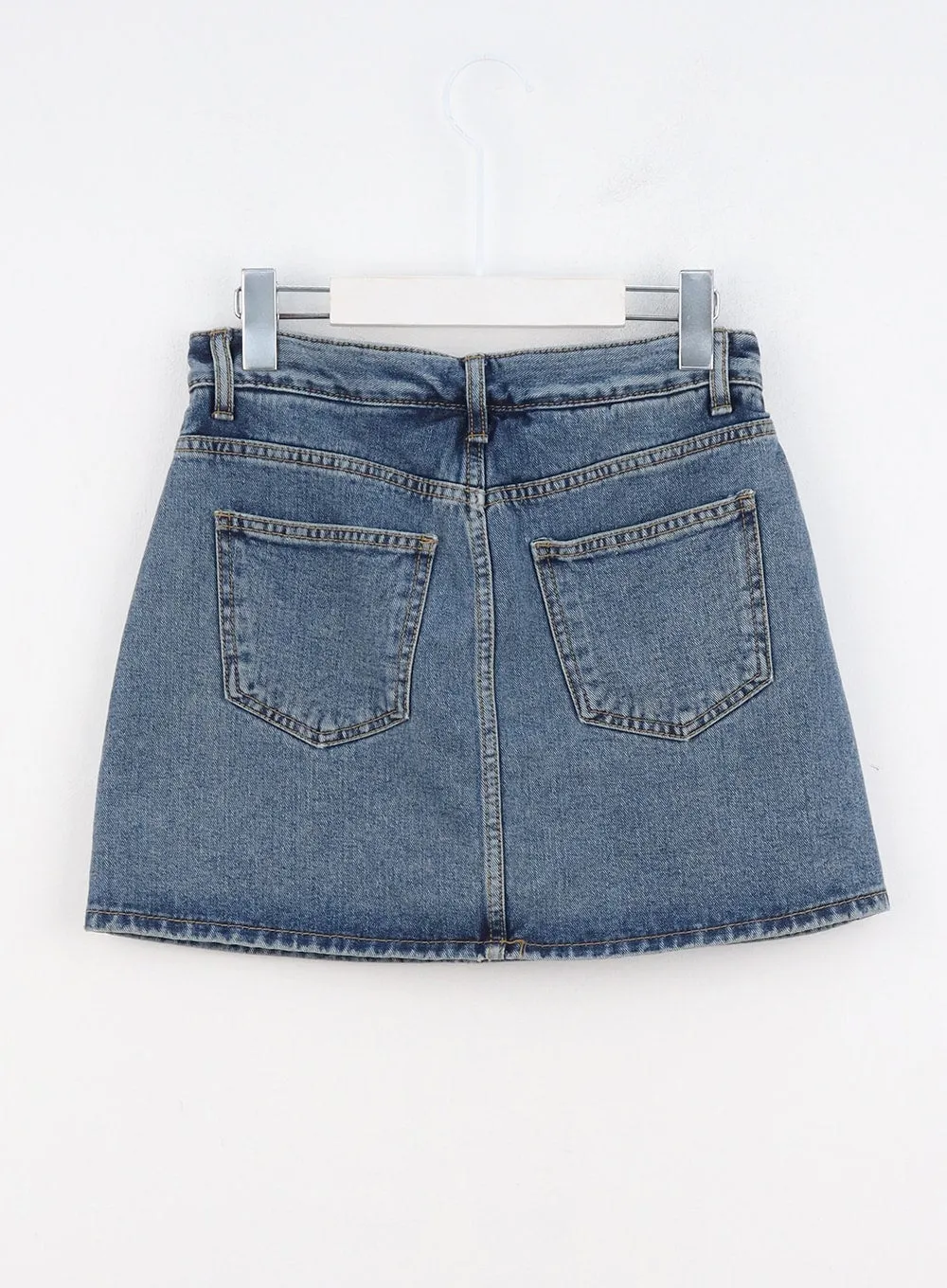 Washed Denim Mini Skirt OO316